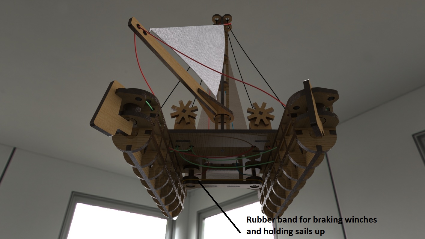 自制简易双体帆船